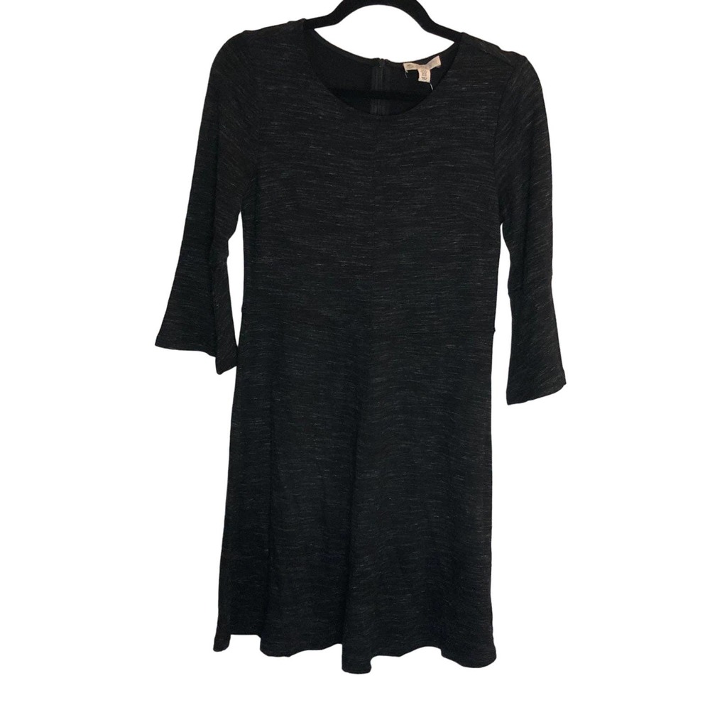Elaine Rose Heathered Grey Fit and Flare Small Dress Casual